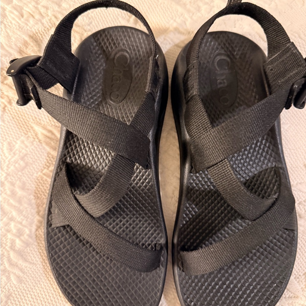 Chaco Black Cross-Strap Sandals